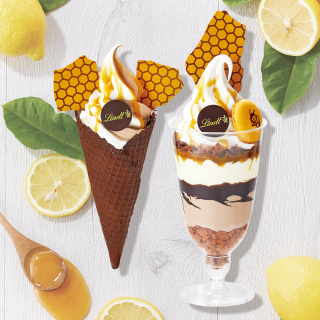 夏季限定のソフトクリームとパフェ マヌカハニーレモン 6月1日新登場 リンツ ショコラ カフェ
