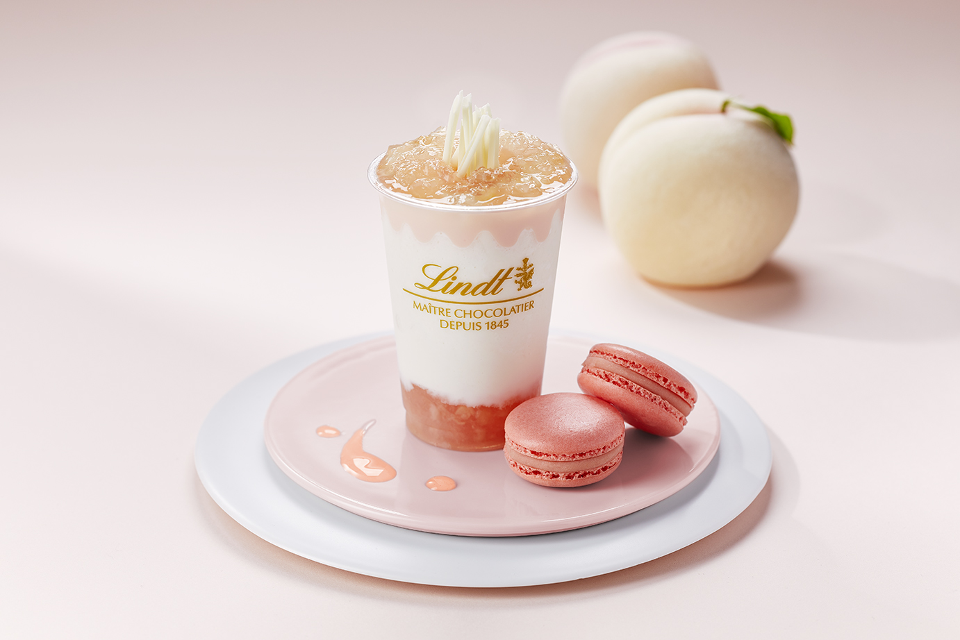 桃の⼥王”清⽔⽩桃を使った「ホワイトピーチショコラドリンク」が6月